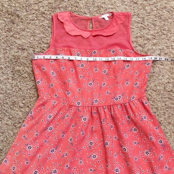 [Lauren Conrad] Coral Floral Spring Dress - Picture 9 of 10